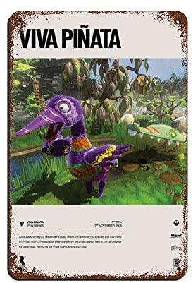 FABIVA Viva Piñata (2006) Video Game Poster Tin Sign Vintage Metal Pub Club Cafe Bar Home Wall Art Decoration Poster Retro 8x12inch(20x30cm)