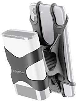 Newrban Unisex – Erwachsene Newmholderpbk Fahrradlenkerhalterung für Smartphone und Powerbank, Schwarz, Per fino a 6,7