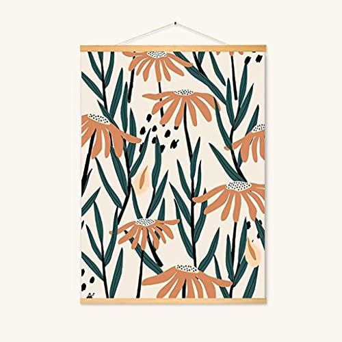 Posterleiste Holz Magnetische Poster Aufhänger Rahmen, Poster Rahmen Für Kinder Gemälde, Leinwand Kunstwerk,Easy Use Wandbild,Poster Aufhänger Rahmen Hängen (Color : A, Size : 50X70CM)