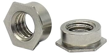 LATOOR 100 Stück Edelstahl Einpressmutter M2-M6, Unified, 304, F-M6-3, Klasse 2B, Rechtsgewinde, 6mm, Industriell, Sechskant, 1mm Pitch, UNC, M6 Innengewinde, Silber