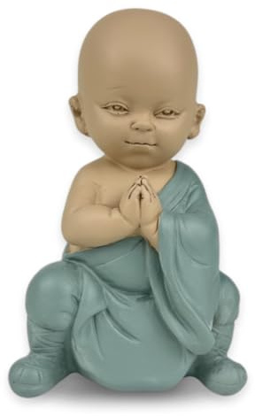 Zen'Light - Estatua de Buda Bonze Iconic -GongFu 1 - Buda bebé simbolismo - Estatua Tranquila y Alegre - Decoración Zen - H 13 cm - Zen'Light