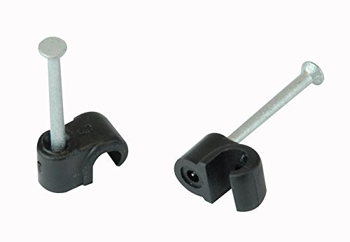 Kabelclip, rund, schwarz, 5,00 mm, 100 Stück