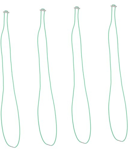 ANDRESLAD Elastic Trash Can Bands and Garbage Bag Fasteners, Adjustable 140cm Green Elastic Bands for Waste Bin, Multipurpose Bag Holder Straps for Home and Outdoor Use, 4pcs Set