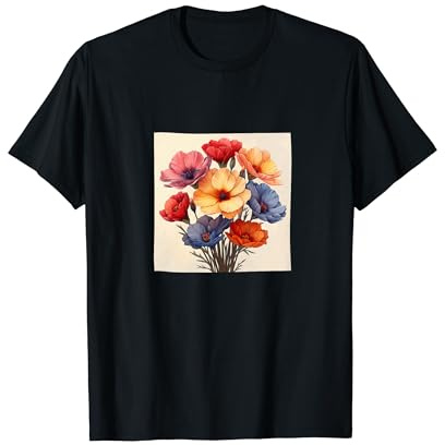 Bouquet de cyclamen - Couleurs pastel - Motif floral T-Shirt