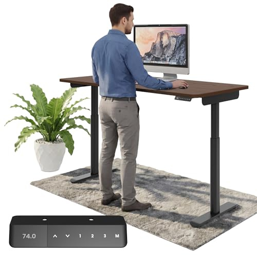 Ergotopia Desktopia One höhenverstellbarer Schreibtisch | elektrischer Schreibtisch höhenverstellbar | Bürotisch höhenverstellbar, Verstellbarer Tisch TÜV-geprüft, 7 Jahre Garantie 180x80 cm
