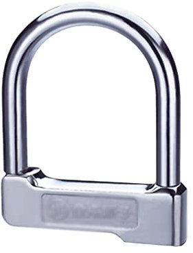 Cadenas de sécurité en U Robuste en Alliage de Zinc pour vélo, Cadenas de sécurité à clé pour Porte, vélo, Moto, vélo, Cadenas en U argentés pour vélos