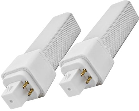 QLEE 6w Natürliches Tageslicht G24Q 4 Pin LED-licht Gleich 13 Watt Cfl Glühbirnen Pl-C Retrofit KompaktleuchtstoffLampe G24Q-2 Gx24Q-3 660 Lm 314° Frei Drehbar Einbauleuchte Grüne Glühbirne 2er Pack