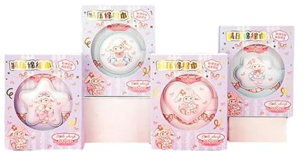 Joucien 4PC-Decompression Cartoon Cute Student Portable Notebook, Creative Stationery Diary Soft Leather Color Page Notebook - Lamb Decompression Magnetic Buckle Notebook