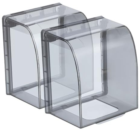 KONTONTY 2 Stück Selbstklebende Steckdosenabdeckung Aus Kunststoff Transparent Schutz Für Badezimmersteckdose Schutz Vor Nässe Und Unfällen