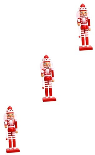 Cabilock 3 Piezas Cascanueces muñecos navideños navideños Muñeco de Tela cumpleaños pre decoración Manualidades navideñas de Escritorio artesanía de Marionetas paño