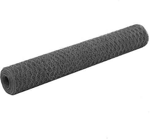 Homgoday Drahtzaun Stahl mit PVC-Beschichtung 25x1 m Grau Model143280