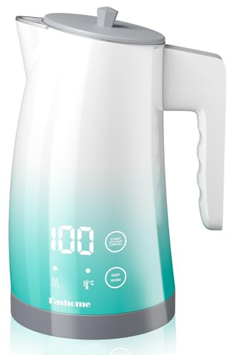 Fashome Electric Kettle with Keep Warm Function,1.25 Litre 1300W with Quiet Boil,Auto Shut-Off & Boil-Dry Protection,BPA-Free with Cordless Design,Removable Lid for Home or Office(Blue Gradient)