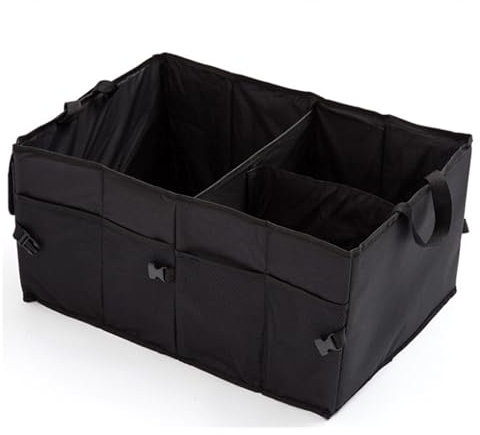 PAPEP Auto Kofferraum Organizer für FIAT 500 2011-2023, Kofferraumtasche Kofferraum Organizer mit Deckel Autotasche Kofferraum Box Faltbare