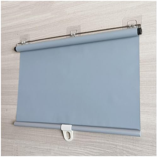 Verdunkelungsrollos für Fenster, Sonnenschutz, Thermo-Rollos für Dachfenster, ohne Bohren, Seitenzug-Rollos, Grau, 145 x 150 cm, ideale Lichtkontrolle und Privatsphäre