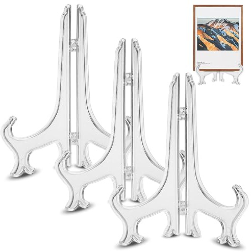 XJUDA 3 Pcs Plate Stands for Display Plate Display Stands for Medals, Sports Cards, Books, Postcards and Various Collectibles