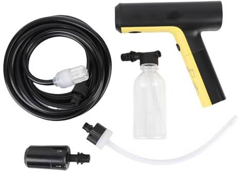 Denash Arandela de Presión Inalámbrica, Lavadora Portátil de Automóvil con 5 Niveles de Presión 3 Engranajes Eléctricos USB C Carga para la Limpieza del Vehículo