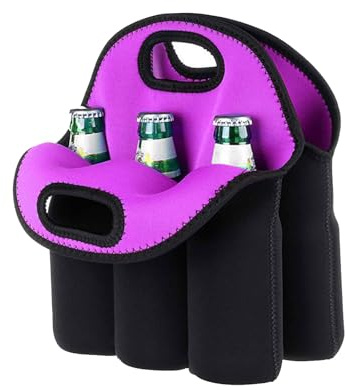 Oxtxuzdm 6 Pack Insulated Beverage Carrier Beer Bottle Can Holder for 12oz/330ml Bottles Camping Bottle Holder Cooler Tote Diving Tote Bag