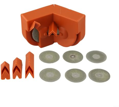 Affilatrice elettrica per punte da trapano per uso domestico e giardino, mola a doppio lato con 3 supporti (2-4 mm/4-8 mm/8-16 mm) compatibile con frese piatte Scis(B)