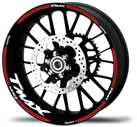 Calcomanía para llanta Adhesivos Reflectantes para Ruedas De Motocicleta para Yamaha TMAX560 T-MAX560 TMAX T-MAX 560 Incluye Kit Calcomanías para Llantas Llantas Pegatinas Kit(Color 1)