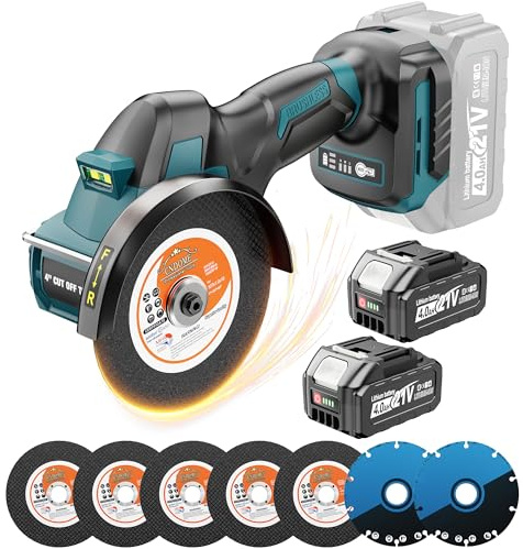 YEARTOP Mini Akku Handkreissäge 40mm Schnitttiefe Kompatibel mit Makita 18V