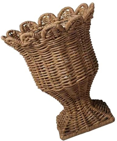 Kangnice Rattan Vasen rustikalen Landhausstil, handgefertigter gewebter Pflanzen Blumenkorb für Heimdekorationen, dekorative Vasen Mittelstücke aus Rattan