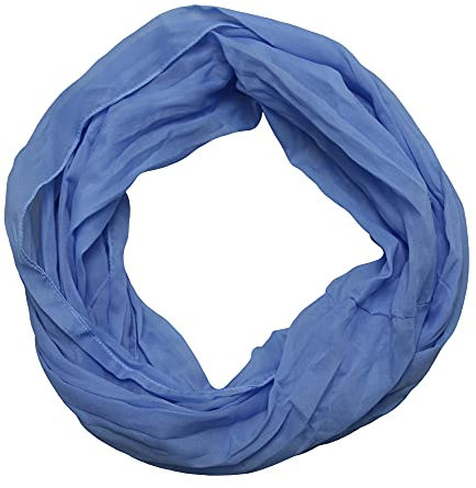 ACC Damen Seide Loop Schal leicht unifarben (blau)