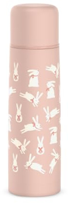 Suavinex, Termo Líquidos para Bebé. Termo Acero Inoxidable con Cierre Hermético y por Pulsación. Bebidas Calientes y Frías. Termo Agua Caliente. Ideal Preparar Biberones. 500 ml. Wonderland, Rosa