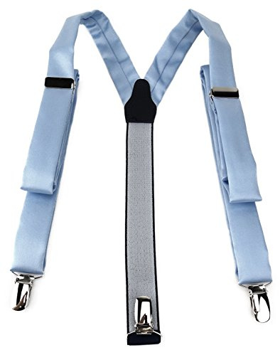 TigerTie schmaler Unisex Hosenträger in Y-Form mit 3 extra starken Clips - Uni einfarbig- Hosenträger in verschiedenen Farben zur Auswahl