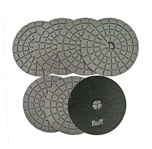 diatool 7/Set 10,2 cm Profi Diamant Flexible Polieren Pads 100 mm Keramik/Fliesen Schleifscheiben Premium Qualität Schruppscheibe
