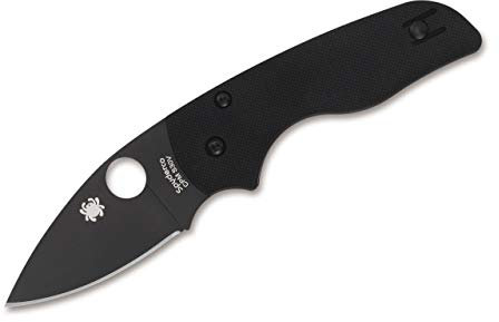 Spyderco Erwachsene Lil' Native Black Plain Taschenmesser, Schwarz, 15,1 cm