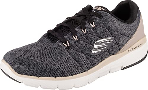 Skechers Män Flex Advantage 3.0 Stally Oxford, Svart Svart Svart, 41 EU