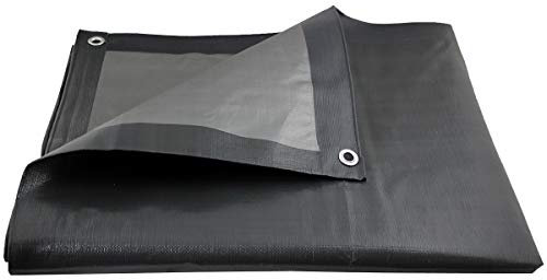 GT Garden - PE robuste Gewebeplane Bauplane - 6 x 8m - Grau - 200 g/m 2