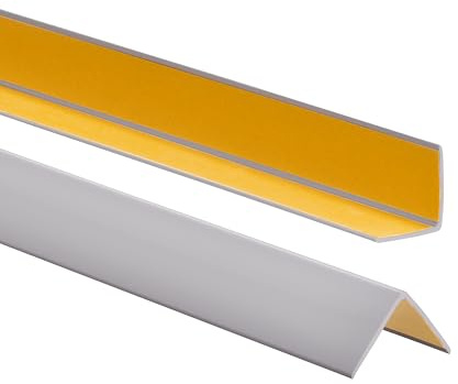 ProfiPVC Winkelprofil selbstklebend Kantenschutz aus PVC 30x30mm 200cm Grau | Kantenschutzprofil aus PVC-Gummi, Kunststoffwinkel, elastischer Eckschutz, einfache Montage ohne Bohren