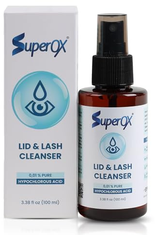 Superox Augenlid- und Wimpernreiniger, schnelle Linderung von Reizungen, Styes und Blepharitis, sanftes hypochloriges Säurespray, 100 ml