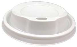 Commerline Lot de 100 gobelets à café à emporter blancs - Diamètre : 80 mm - Jetables - Gobelets en carton - Gobelets en papier dur - Gobelets jetables - Pour café/thé (100, blanc_couvercle Ø 80 mm)