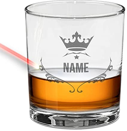 Whiskyglas mit Gravur selbst gestalten - mit Name personalisieren - Whisky Glas graviert Tumbler, Geschenk Frauen, Männer zum Geburtstag, Weihnachten | 315 ml, Gravur