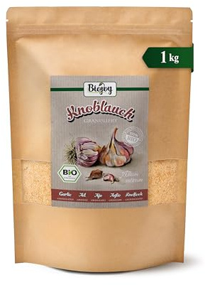 Biojoy EKO Granulerad vitlök, 1 kg | Vitlöksgranulat från Kina, perfekt som krydda och till matlagning, Allium sativum L.