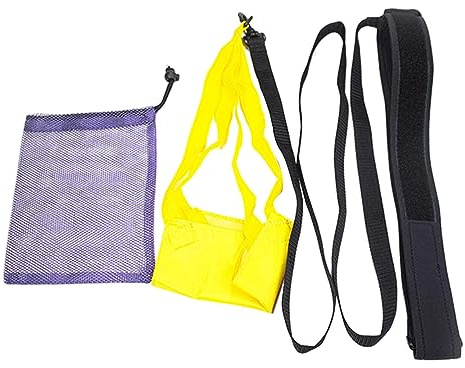 Dickly Attrezzatura per l'allenamento con Cintura di Resistenza al Nuoto con Paracadute da Nuoto, Bambini Adulti, Attrezzo per Esercizi di velocità con, 20 cm