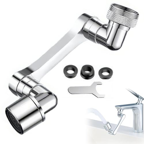 1 Pieza de Extensor de Grifo, Universal Giratorio de 1080°, Filtro de Salpicaduras de Grifo, con 2 Modos de Salida de Agua, Accesorio de Pulverizador de Fregadero de Grifo, para Baño y Cocina