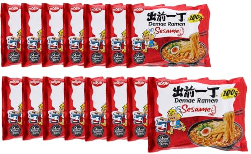 Damsouq Multipackung Nissin Ramen Instant-Nudeln Noodles Demae Sesam (15 x 100 Gramm)