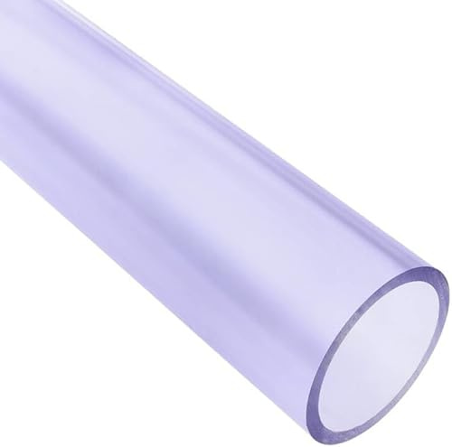 HAF 1 x 1 Meter PVC Druckrohr Transparent 50mm | Klebestutzen x Klebestutzen | 2,44mm Wandstärke | Rohr aus PVC-U | PN10 für Poolfitting, Pool, Schwimmbad, Poolverrohrung, Druckleitung, Rohrleitung
