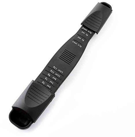 Cuchara medidora ajustable de doble extremo, cucharadita de mililitro, juego de cucharas medidoras de acero inoxidable, cucharas medidoras ajustables, juego de tazas y cucharas medidoras líquidas