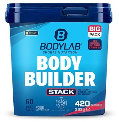 Bodylab24 BIG PACK Bodybuilder Stack 420 Kapseln, Vitamin- & Mineralstoff-Supplement mit einem umfangreichen Mikronährstoff-Mix, speziell zusammengestellt für hart und intensiv trainierende Sportler