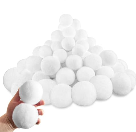 45Stück Künstliche Schneebälle Weiß für Kinder Erwachsene Indoor Schneebälle Weihnachten Schneball 5/7/8CM Schneebälle zum Basteln Weiche Plüsch Schneebälle Plüschbälle für Winter Weihnachtsdekoration