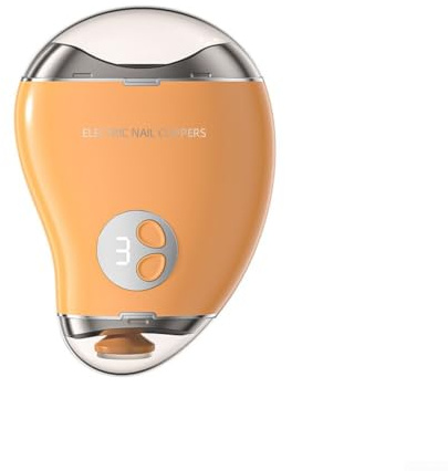 Polisseuse à ongles électrique ergonomique avec vitesses réglables, outil de toilettage parfait pour les personnes âgées et les adultes (jaune)