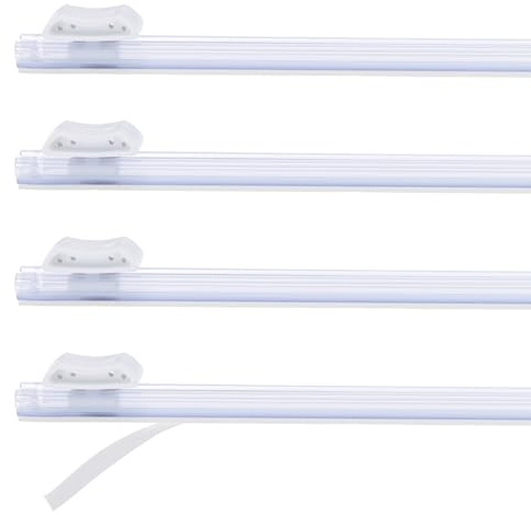 PATIKIL 4pcs Taglierina per Plastica, 13in Taglierina Scorrevole per Plastica Installazione Autoadesiva Sostituzione per Dispenser di Carta da Forno Carta Alluminio, Bianco