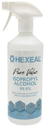 Hexeal Pure Value 99.9% Isopropyl Alcohol 500ml Spray – Cleaning | Removes Grime from Phones and Electronics, Powerful Degreaser and Cleaning Fluid