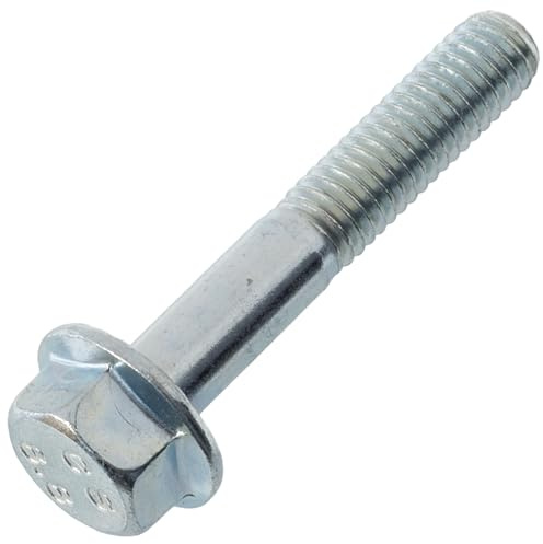 AERZETIX - Juego de 10 - Pernos de Brida con Cabeza Hexagonal - M6x35mm - Acero Galvanizado - Color Plata - Tornillo de Montaje