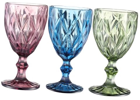 Hemobllo 3stücke Whiskygläser Weinkelche Aus Glas Bunte Weingläser Cocktailgläser Für Bar Verwenden Glas Für Hausbars Und Restaurants