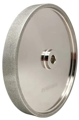 Meule CBN de 8 pouces for outils de tournage sur bois – Grain 80-1000, largeur 1 pouce, arbre 5/8 pouce, disque abrasif de précision(180)